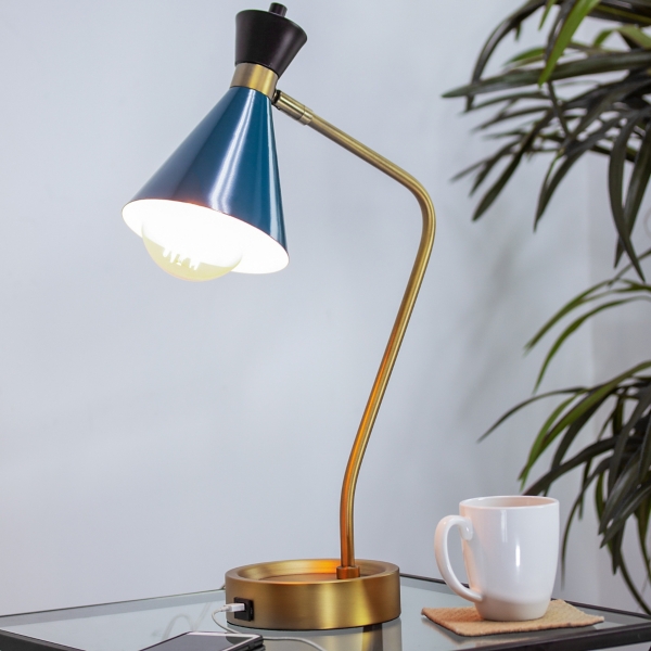 teal desk lamp