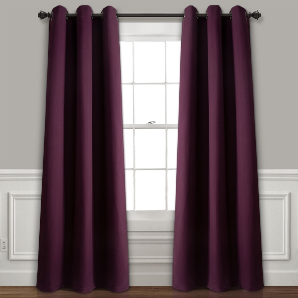 violet blackout curtains