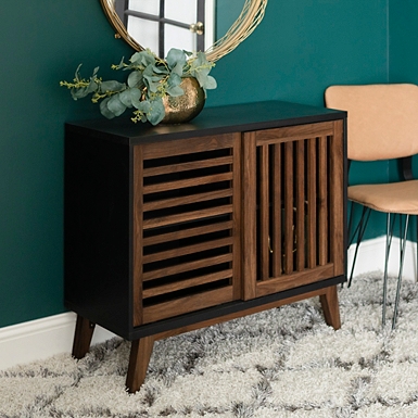 54 Devlin Mid-Century Wide Console Table Walnut Brown - WyndenHall