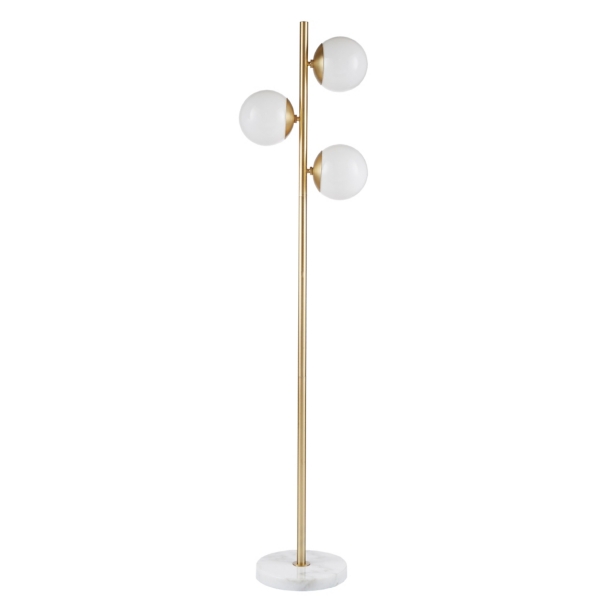 white and gold floor lamp