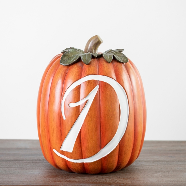 Monogram D Pumpkin Statue, 13 In. | Kirklands Home