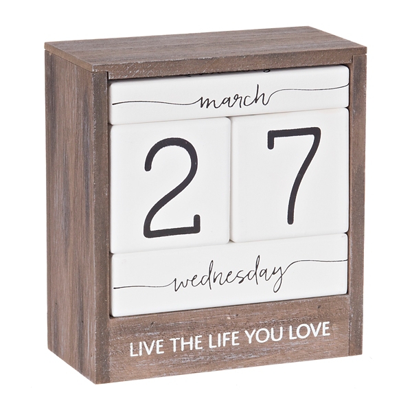 Live The Life You Love Word Block Calendar Kirklands