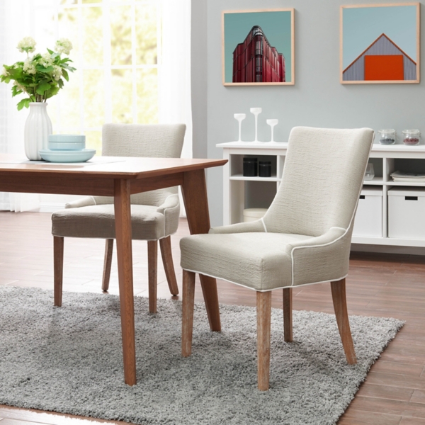 Tan Carson Upholstered Dining Chairs, Set of 2 Kirklands Home