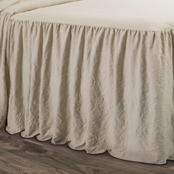 Tan Ruffle Skirt 3-pc. Queen Comforter Set