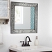 Brushed Galvanized Wall Mirror, 22x22 in.