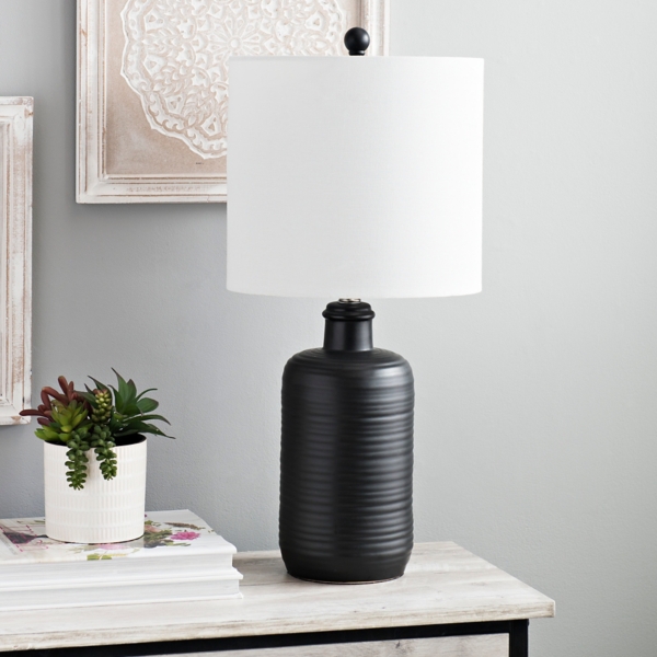 matte black table lamp