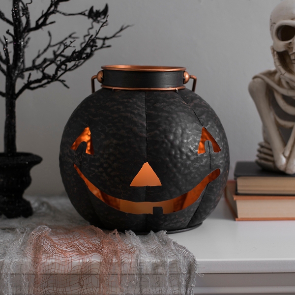 Black Metal Jack O Lantern Candle Holder 8 In Kirklands