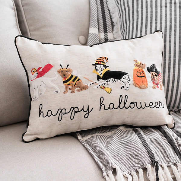 Personalized custom dog & cat Halloween Throw Pillow - Unifury