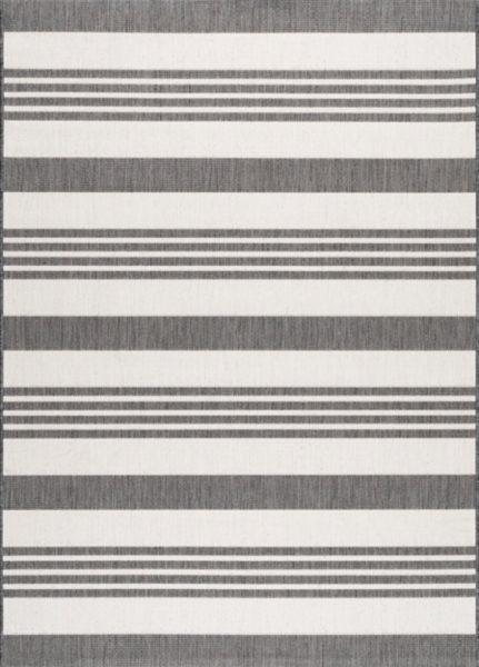 Natural Robin Stripe Outdoor Area Rug, 6x9