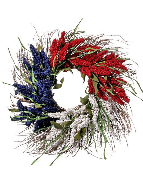Patriotic Red White and Blue Wreath