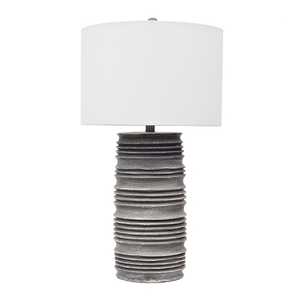 white concrete table lamp