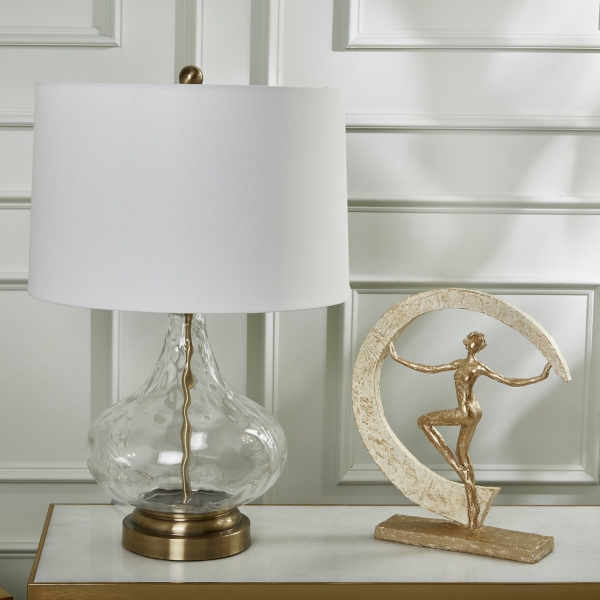 round glass lamp table