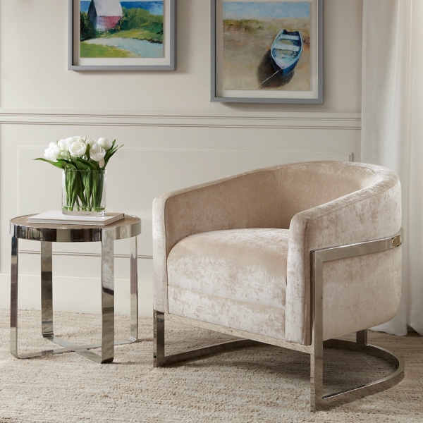 Ivory store velvet chair