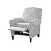 Gray Fretwork Orville Recliner