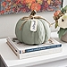 Green Chalk Pumpkin with Hanging Grateful Tag