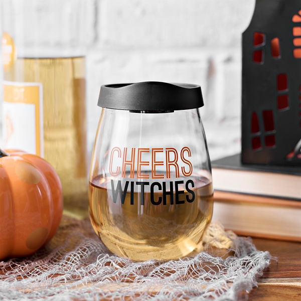 Engraved Cheers Witches Insulated Stemless Wine Tumbler