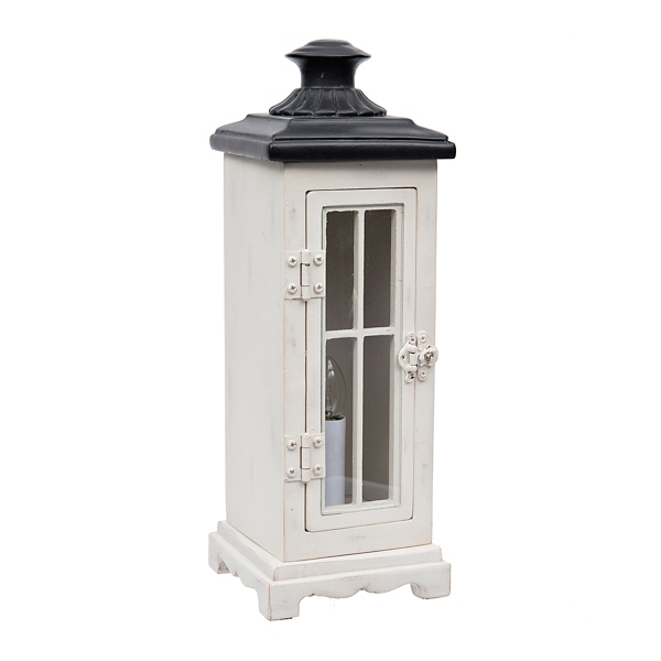 Distressed White Water Table Lantern Night Light Kirklands Home