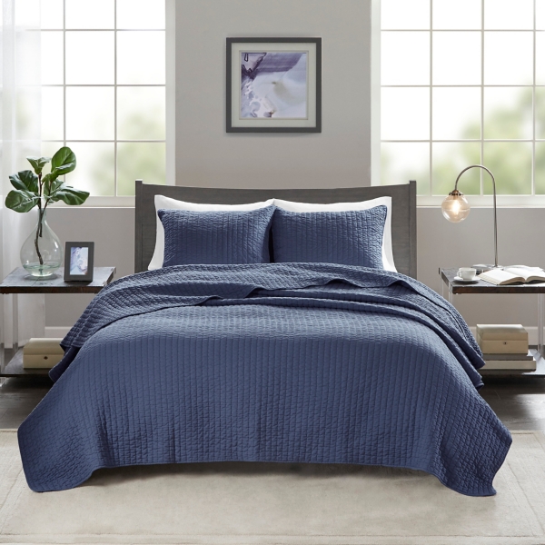 navy coverlet set