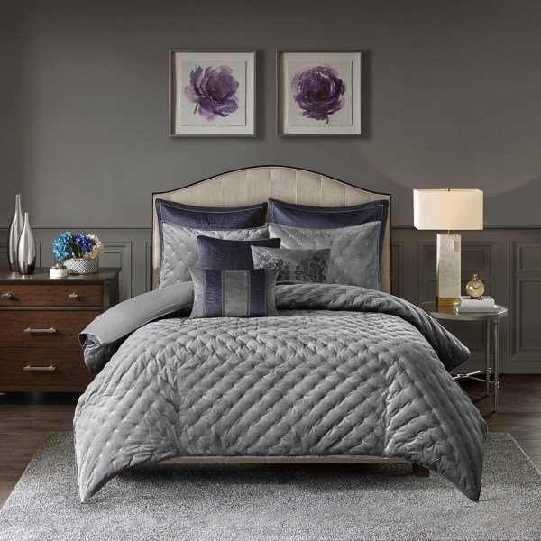 gray comforter bed bath and beyond