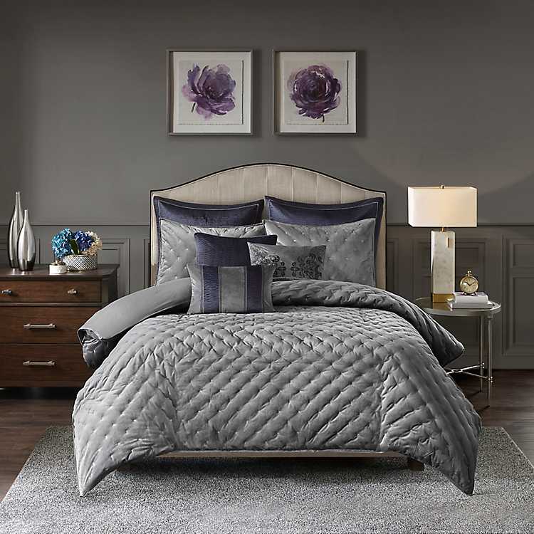 gray comforter bed bath and beyond