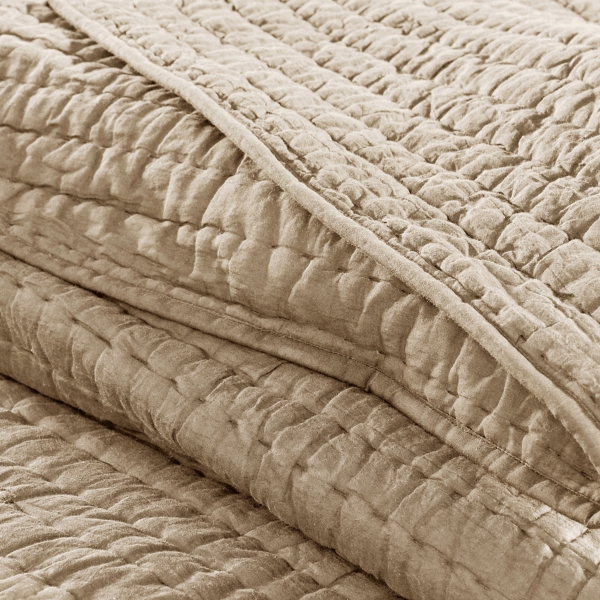 Natural Serene Quilted 3-pc. King Coverlet Set