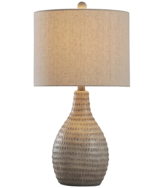 Earth Tone Oak Table Lamp