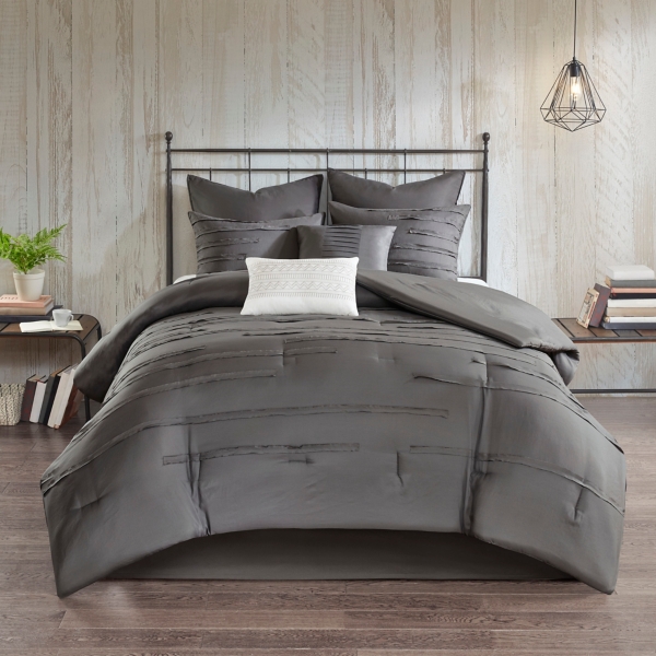 grey comforter twin