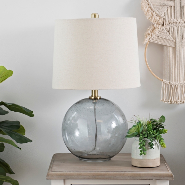 Blue Encore Seeded Glass Table Lamp | Kirklands Home