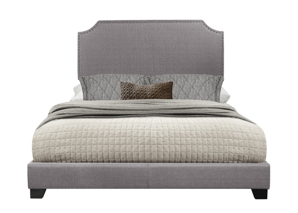 Gray Upholstered Channing King Bed