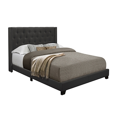 Gray Upholstered On Tufted Wing, Gray Tufted King Bed