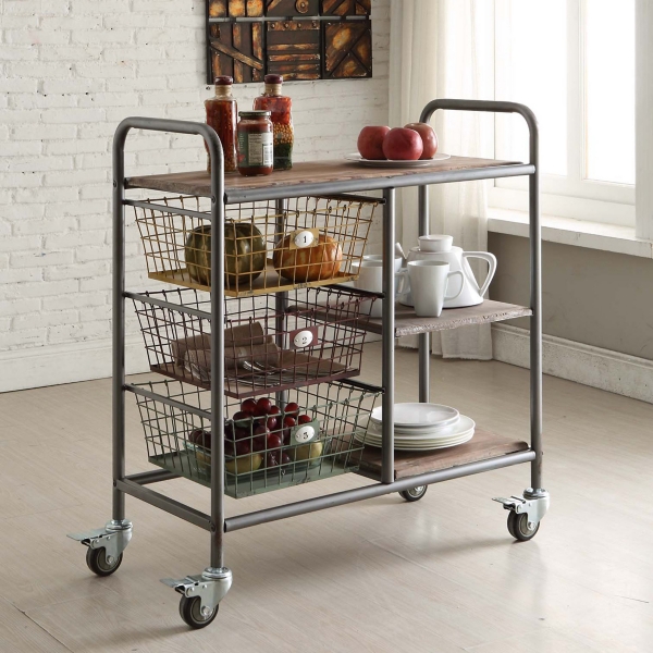 kitchen carts on wheels bed bath and beyond