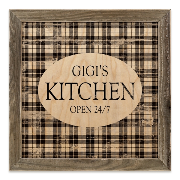 Gigi's Kitchen Framed Wood Wall Plaque Kirklands Home