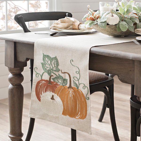 Green And Orange Pumpkin Table Runner Kirklands