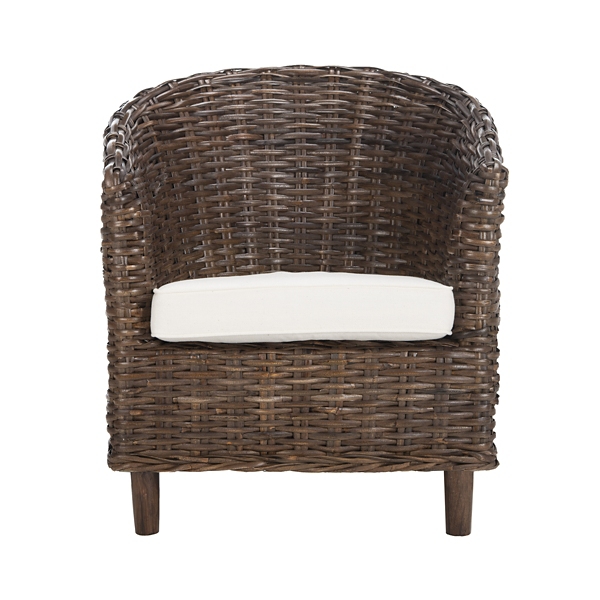 Sdf Accent Chair 31 5x29x29 5 Omar Barrel Rattan Brown Kirklands