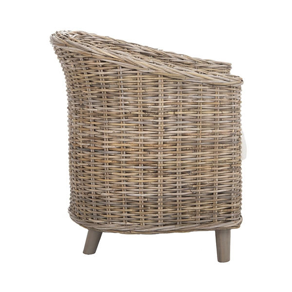 Natural Omar Rattan Barrel Accent Chair