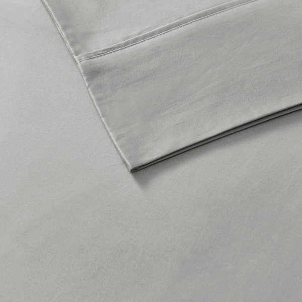 Gray Cotton Blend Sateen 6-pc. Queen Sheet Set
