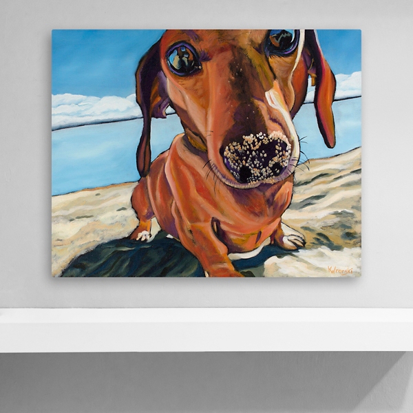 Sand Dog Giclee Canvas Art Print