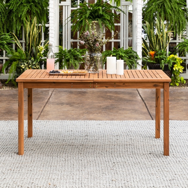 Patio wood dining discount table