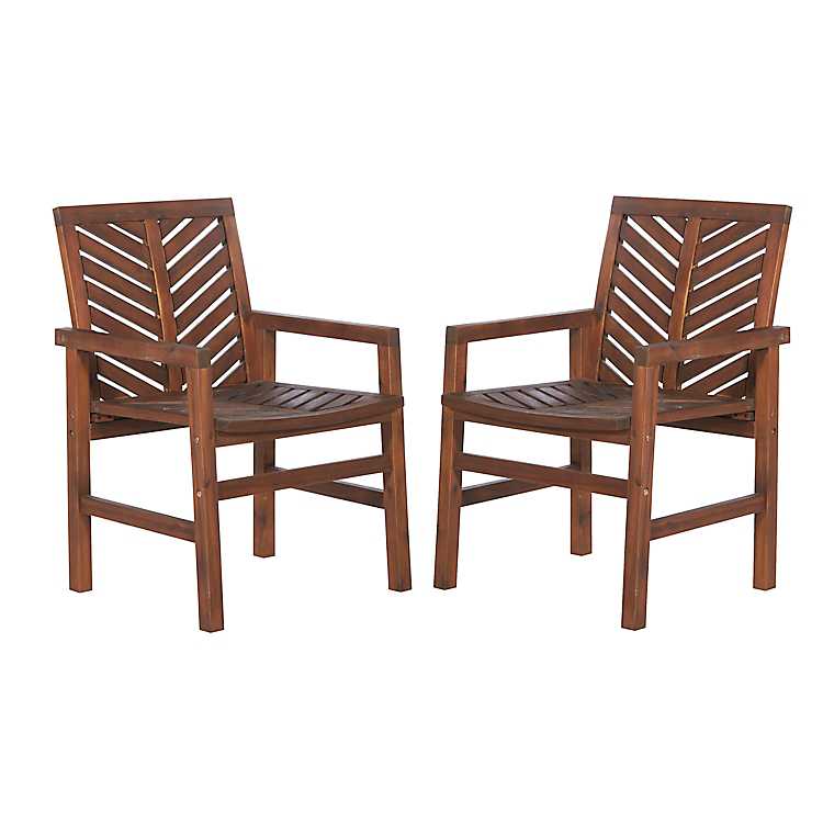 Dark Brown Wood Chevron Dining Chairs, Light Brown Wood Dining Chairs