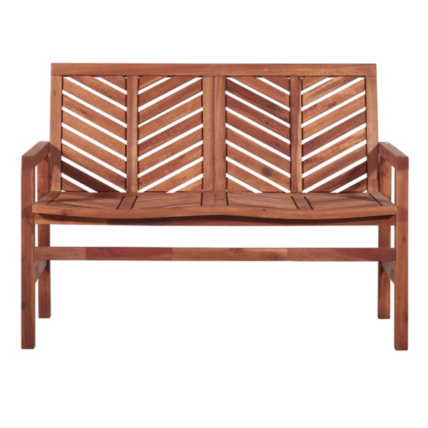 Brown Chevron Outdoor Loveseat