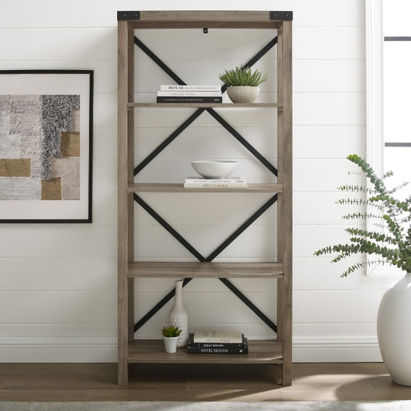 Shelves & Bookcases, Wood, Metal & Glass