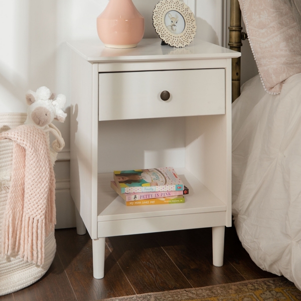 One drawer nightstand deals white