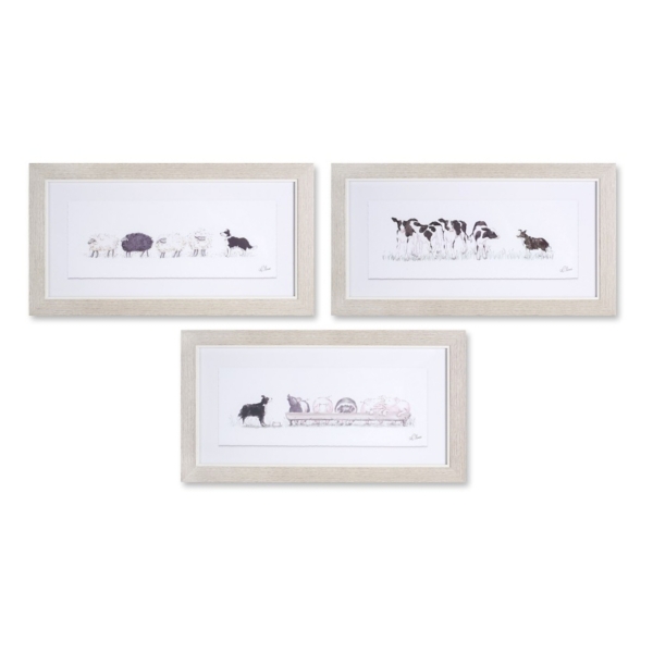 Farm Animal Framed Art Prints, Set of 3 Kirklands Home