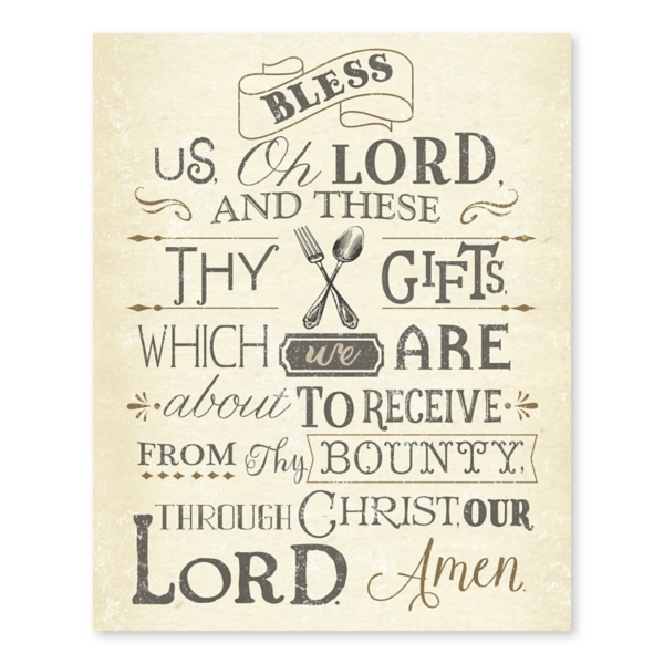 Bless Us Oh Lord Canvas Art Print Kirklands