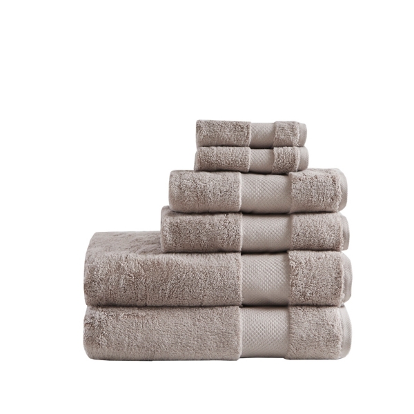 Taupe 6-pc. Turkish Cotton Bath Towel Set | Kirklands Home