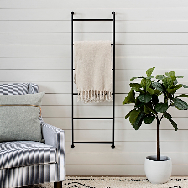 Blanket ladder attached to wall new arrivals