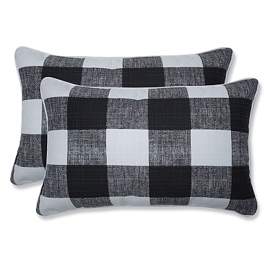 Black and white buffalo check online pillows