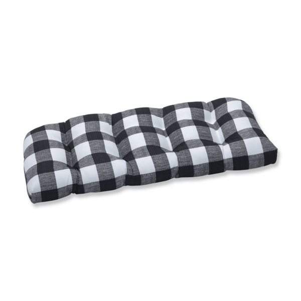 Black Buffalo Check Outdoor Loveseat Cushion Kirklands Home