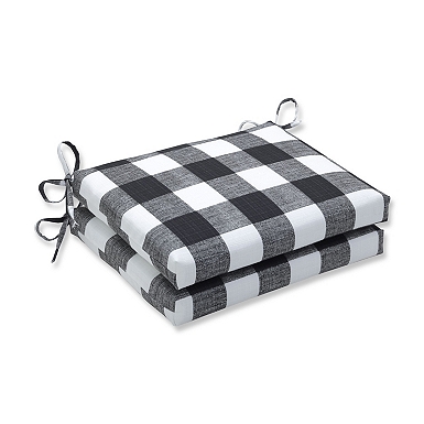 Black buffalo check online chair pads