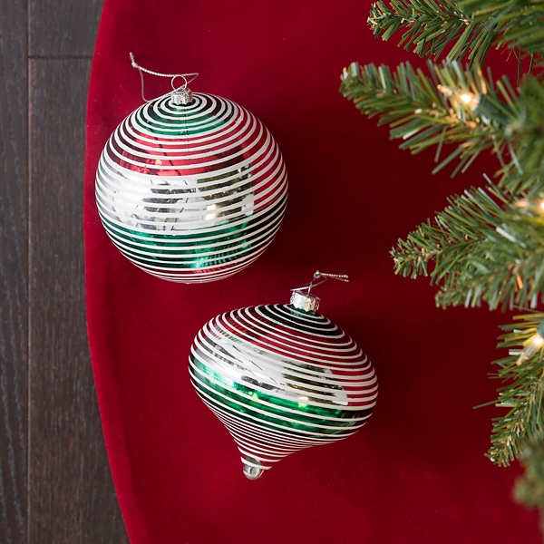 red plastic ball ornaments